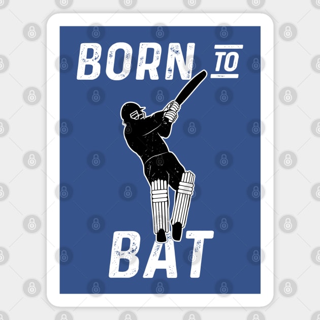 Cricket Player Batsman Born To Bat Cricket Fan Magnet by atomguy